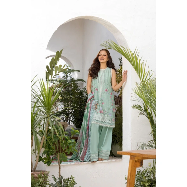Pakistani clothing brands Sobia Nazir PK Vital Collection 2025, unstitched 3-piece lawn embroidered suit, Design 4b, front