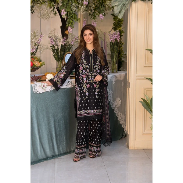 Pakistani clothing brands Sobia Nazir PK Vital Collection 2025, unstitched 3-piece lawn embroidered suit, Design 5a, front