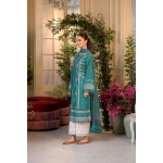 Pakistani clothing brands Sobia Nazir PK Vital Collection 2025, unstitched 3-piece lawn embroidered suit, Design 6a, side look