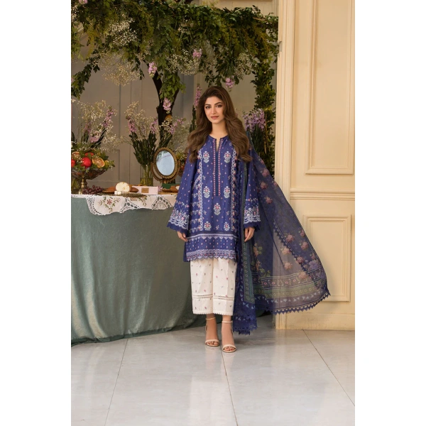 Pakistani clothing brands Sobia Nazir PK Vital Collection 2025, unstitched 3-piece lawn embroidered suit, Design 6b, front salwar kameez and dupatta