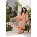 Pakistani clothing brands Sobia Nazir PK Vital Collection 2025, unstitched 3-piece lawn embroidered suit, Design 7a, front salwar kameez and dupatta