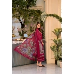 Pakistani clothing brands Sobia Nazir PK Vital Collection 2025, unstitched 3-piece lawn embroidered suit, Design 7b, side look