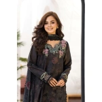 Pakistani clothing brands Sobia Nazir PK Vital Collection 2025, unstitched 3-piece lawn embroidered suit, Design 8a, front shirt neck design