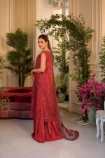 Pakistani clothing brands Sobia Nazir PK Vital Collection 2025, unstitched 3-piece lawn embroidered suit, Design 8b, back