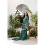Pakistani clothing brands Sobia Nazir PK Vital Collection 2025, unstitched 3-piece lawn embroidered suit, Design 9b, side look