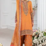 Charizma DD5-06 unstitched chiffon suit with embroidery, adda work, organza dupatta