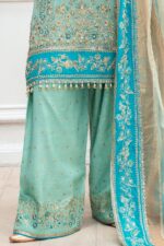 Charizma DD5-07 unstitched chiffon suit with embroidered shirt, organza dupatta, and dyed raw silk trouser – Diamond Dust Collection 2025 trouser