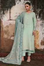 Nureh Maya Lawn Jacquard NJ-104 with embroidered jacquard shirt, lawn jacquard dupatta, and dyed cotton trouser, full suit