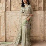 Sardinia 1107-Layla Unstitched Chiffon Saree - Zee Collections, front