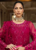 Sardinia-1102-meera Unstitched Chiffon Edits, Pakistani designer clothes in the UK- Zee Collections, front shirt neck embroidery