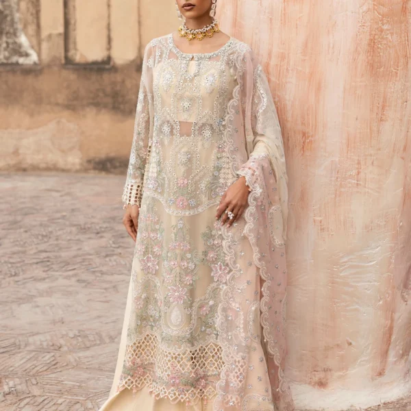 Sardinia Unstitched 3-Piece Embroidered Chiffon Suits-1106-Zohra, 3-piece Pakistani designer clothes in the UK- Zee Collections, front