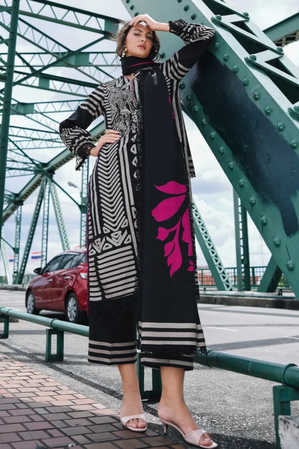 CCW6-01 Charizma Embroidered Linen Suit with Irish Linen Shawl