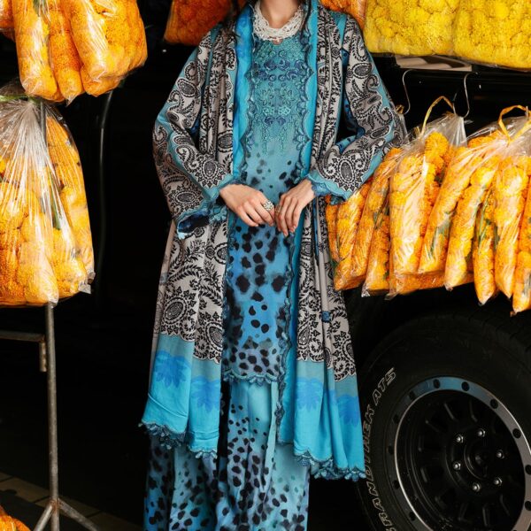 CCW6-02 Charizma Embroidered Linen Suit with Irish Linen Shawl