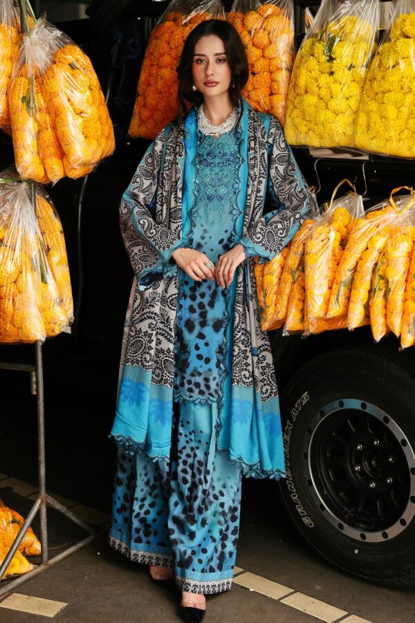 CCW6-02 Charizma Embroidered Linen Suit with Irish Linen Shawl