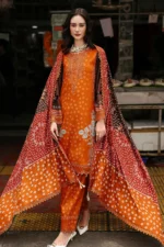 CCW6-04 Charizma Embroidered Linen Suit with Irish Linen Shawl, formal wear