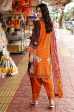 CCW6-04 Charizma Embroidered Linen Suit with Irish Linen Shawl
