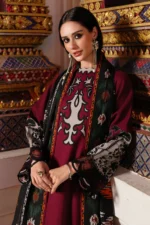 CCW6-05 Charizma Embroidered Linen Suit with Irish Linen Shawl