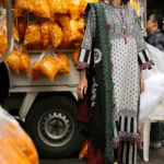 CCW6-08 Charizma Embroidered Linen Suit with Irish Linen Shawl