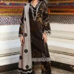 CCW6-09 Charizma Embroidered Linen Suit with Irish Linen Shawl
