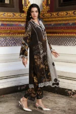 CCW6-09 Charizma Embroidered Linen Suit with Irish Linen Shawl