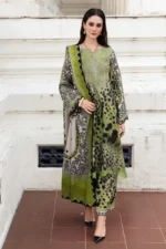 CCW6-10 Charizma Embroidered Linen Suit with Irish Linen Shawl