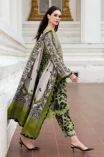 CCW6-10 Charizma Embroidered Linen Suit with Irish Linen Shawl