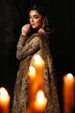 DJW5-02- 4-PC Charizma premium chiffon suit with intricate embroidery and dupatta—luxury Pakistani designer wear, buy online UK.