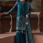 Zarif Premium Chiffon ZRF-PRC-03 KATE – Unstitched 3PC sequins embroidered chiffon sharara suit