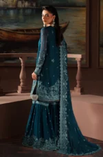 Zarif Premium Chiffon ZRF-PRC-03 KATE – Unstitched 3PC sequins embroidered chiffon sharara suit, back