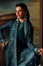 Zarif Premium Chiffon ZRF-PRC-03 KATE – Unstitched 3PC sequins embroidered chiffon sharara suit, dupatta embroidery