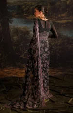 Zarif Premium Chiffon Collection – ZRF-PRC-04 VICTORIA | Sequins Embroidered Saree/Frock Style Suit | Unstitched 3PC, back