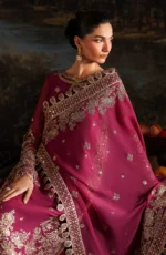 Zarif Premium Chiffon ZRF-PRC-05 ADELLE | Embroidered Sharara Suit UK, dupatta borders