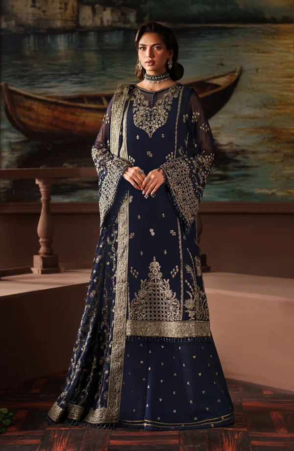 Zarif Premium Chiffon Suit ZRF-PRC-06 FELICIA – Unstitched 3PC Pakistani Designer Outfit UK