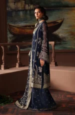 Zarif Premium Chiffon Suit ZRF-PRC-06 FELICIA – Unstitched 3PC Pakistani Designer Outfit UK, side look