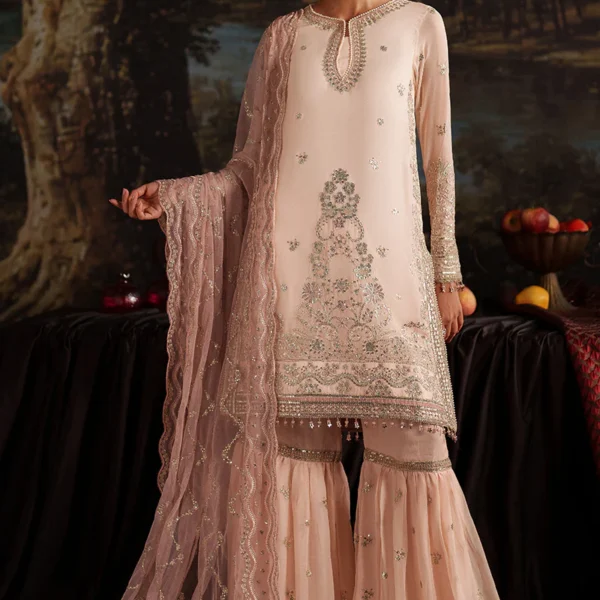Zarif Premium Chiffon Suit ZRF-PRC-08 LUCIA – Unstitched 3PC Pakistani Designer Outfit UK