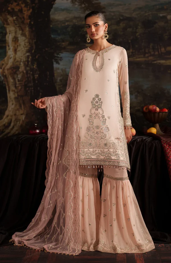 Zarif Premium Chiffon Suit ZRF-PRC-08 LUCIA – Unstitched 3PC Pakistani Designer Outfit UK