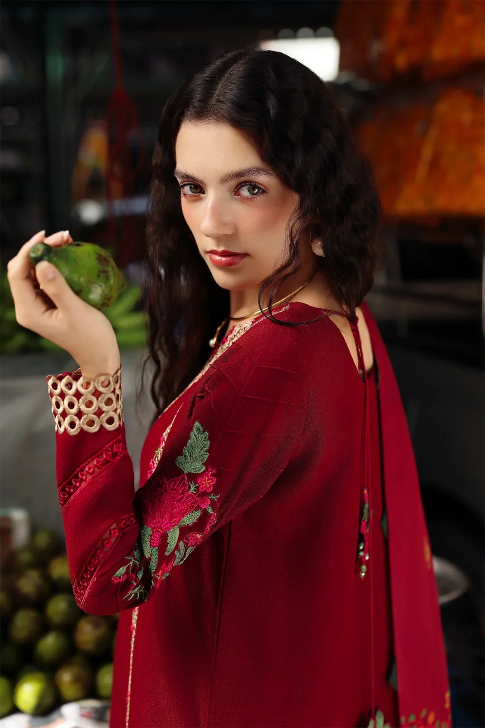Charizma 3-Piece Unstitched Shawl Collection PSW5-01 - Embroidered Peach Leather with Printed Wool Shawl.