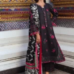 Charizma 3-Piece Unstitched Shawl Collection PSW5-05 - Embroidered Peach Leather with Printed Wool Shawl.