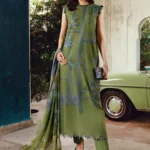 M.Prints Fall Edit MPT-2701-A – Green Cambric Salwar Kameez & Dupatta, perfect for casual or office wear.