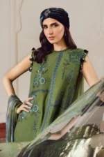 M.Prints Fall Edit MPT-2701-A – Green Cambric Salwar Kameez & Dupatta, perfect for casual or office wear.