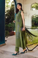 M.Prints Fall Edit MPT-2701-A – Green Cambric Salwar Kameez & Dupatta, perfect for casual or office wear.