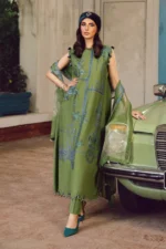 M.Prints Fall Edit MPT-2701-A – Green Cambric Salwar Kameez & Dupatta, perfect for casual or office wear.