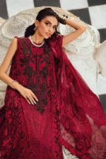 M.Prints Fall Edit MPT-2702-A – Beige & Black Linen Salwar Kameez & Dupatta, perfect for casual or office wear.