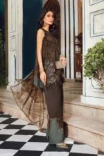 M.Prints Fall Edit MPT-2704-A embroidered cambric salwar kameez and dupatta in brown
