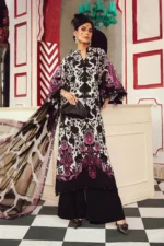 M.Prints Fall Edit MPT-2704-B embroidered cambric salwar kameez and dupatta in black
