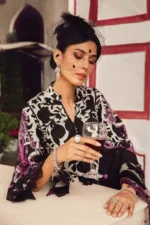 M.Prints Fall Edit MPT-2704-B embroidered cambric salwar kameez and dupatta in black