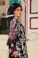M.Prints Fall Edit MPT-2704-B embroidered cambric salwar kameez and dupatta in black