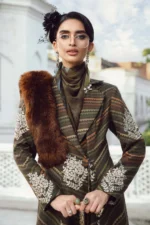 M.Prints Fall Edit MPT-2705-B embroidered cambric salwar kameez and dupatta in brown