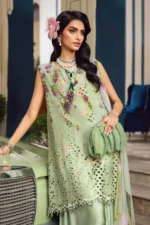 M.Prints Fall Edit MPT-2706-A embroidered cambric salwar kameez and dupatta in green