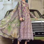 M.Prints Fall Edit MPT-2706-B embroidered cambric salwar kameez and dupatta in purple